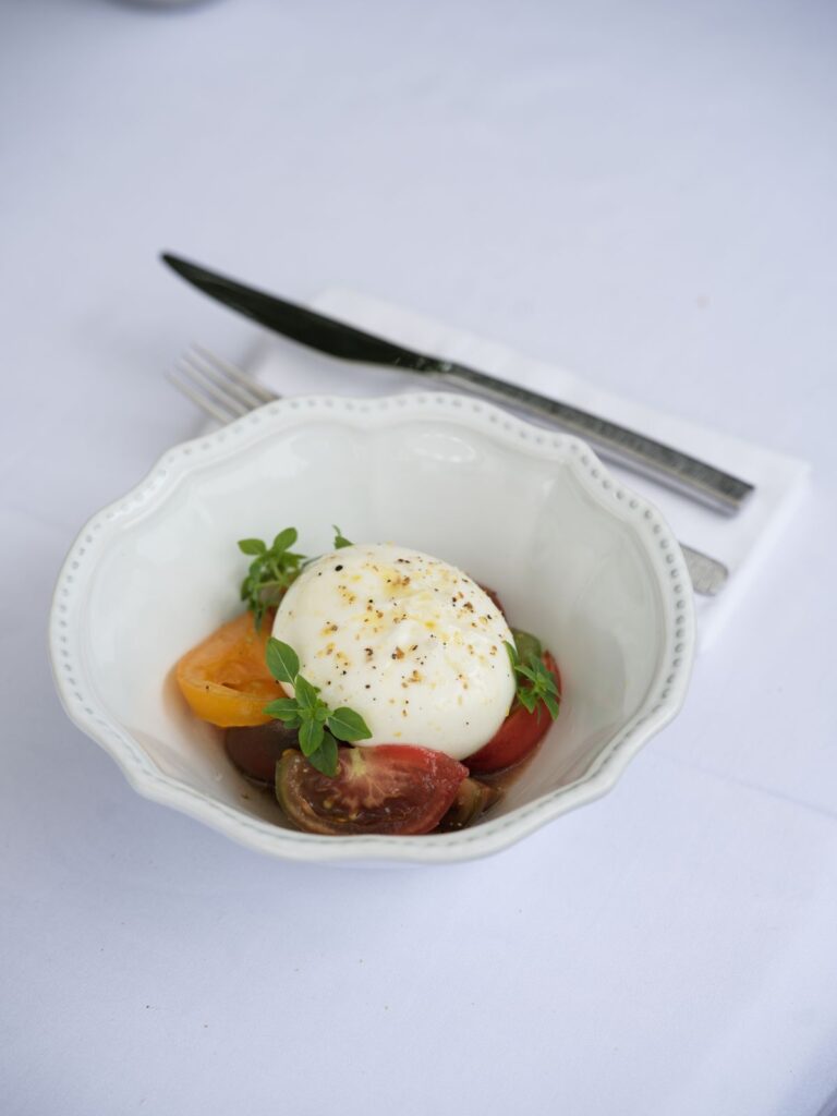 Burrata et tomates, La Vieille Fontaine